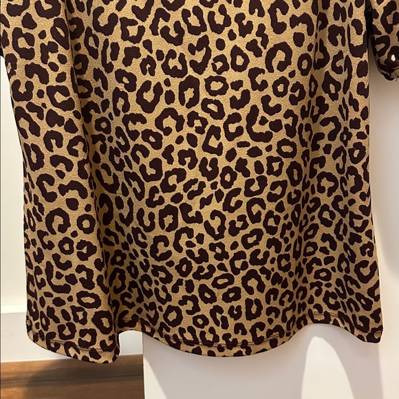 Ann Taylor Brown Leopard Print Blouse Size MP - Picture 4 of 6